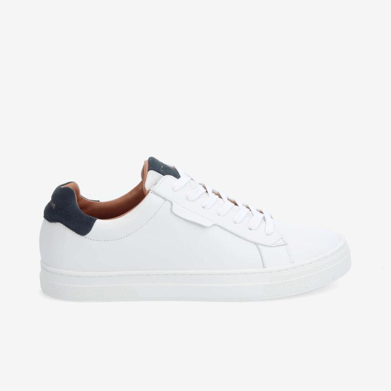 SPARKLE SNEAKER M - NAPPA/SUEDE - BLANC/BLEU MARINE